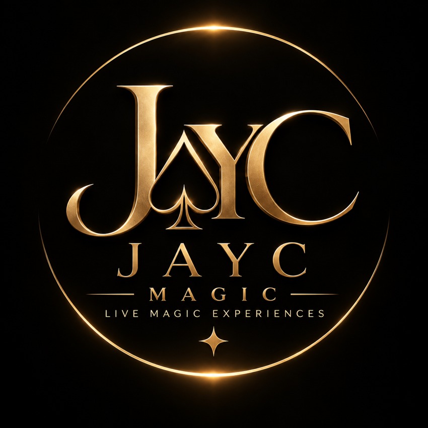 Jay C Magic golden circular logo